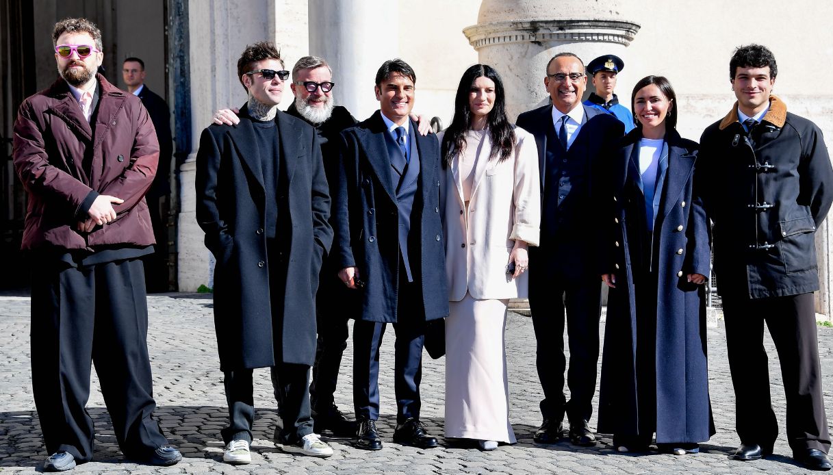 Sanremo 2026, Carlo Conti al Quirinale: chi c'era con lui