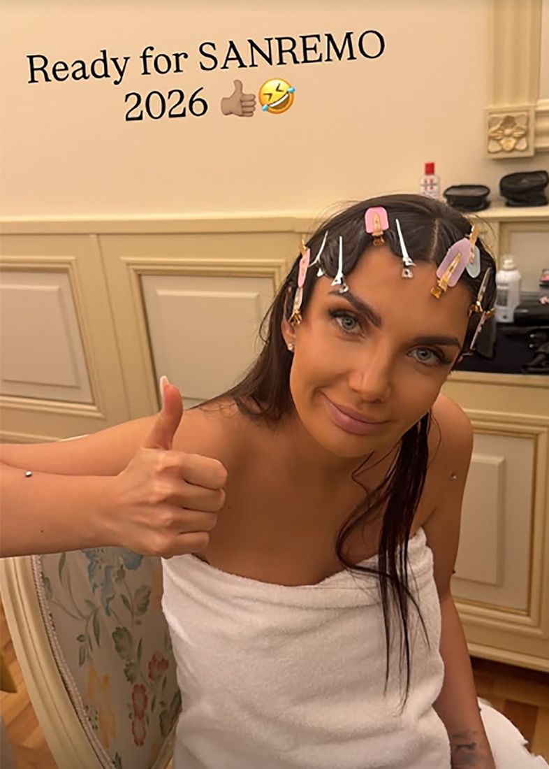 Elettra Lamborghini dietro le quinte