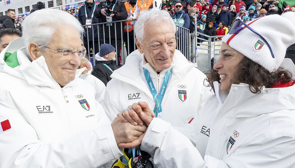 Mattarella con Federica Brignone