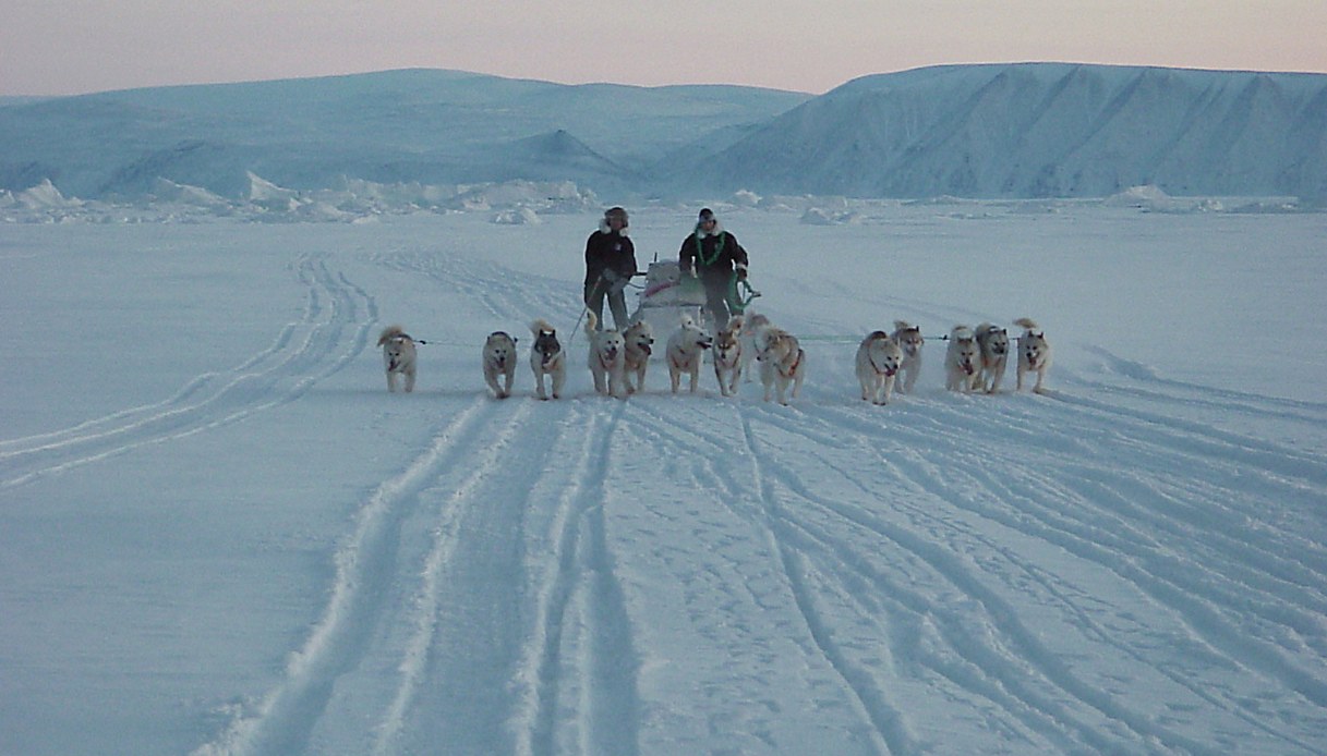 L'allora Principe ereditario Frederik durante la spedizione Sirius 2000