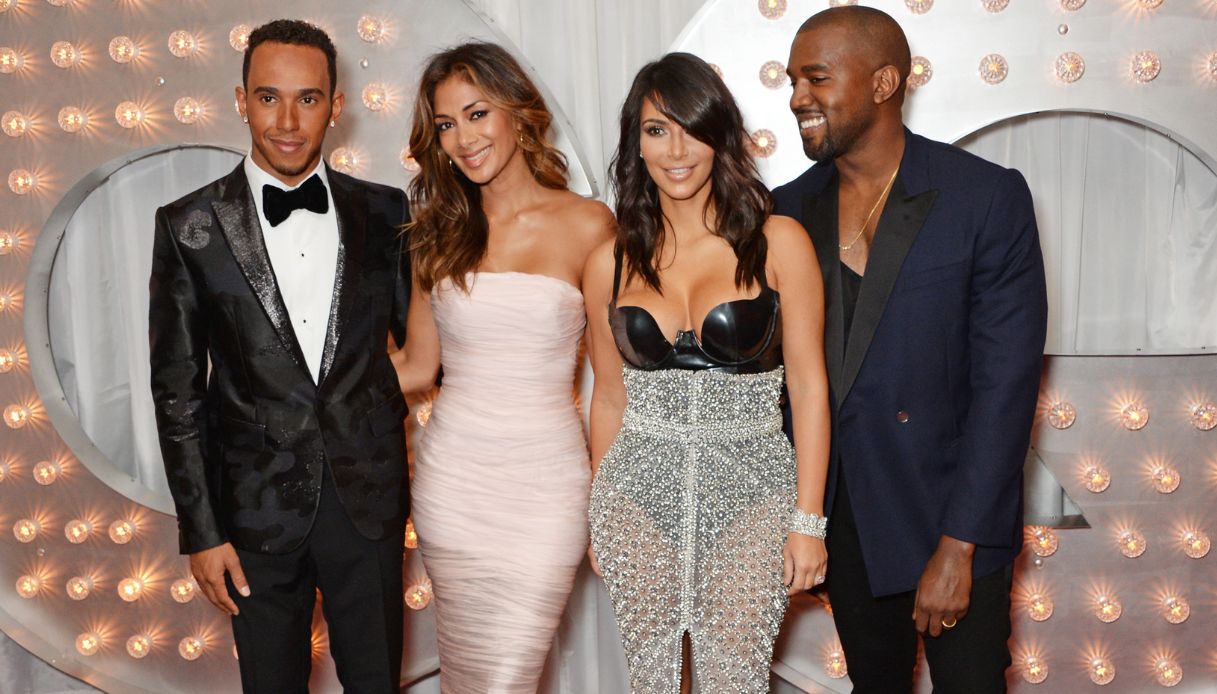 Hamilton e Kim Kardashian nel 2014