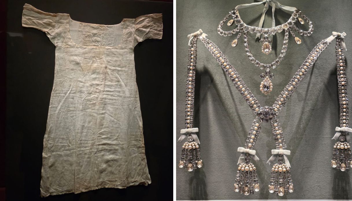 La camicia di Maria Antonietta e la riproduzione della collana dello scandalo