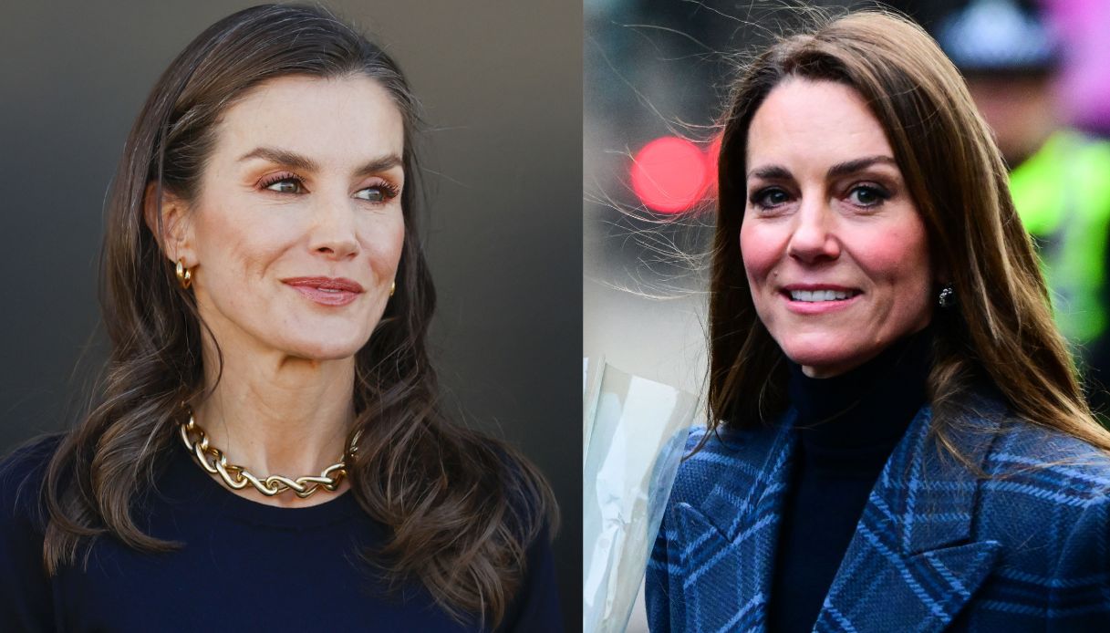 Letizia di Spagna, la gonna in tartan che ha copiato a Kate Middleton Letizia di Spagna, la gonna in tartan che ha copiato a Kate Middleton