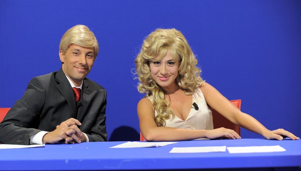 Virginia Raffaele e Ubaldo Pantani a "Quelli che il calcio"