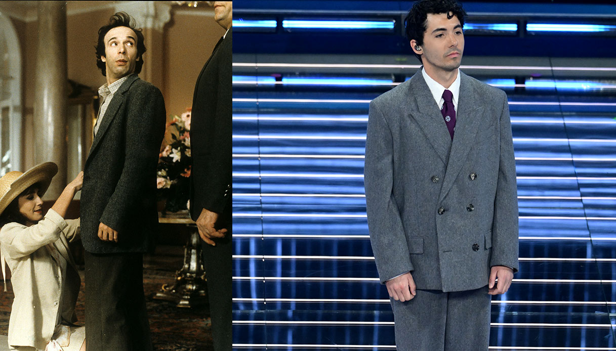 Fulminacci vestito da Johnny Stecchino