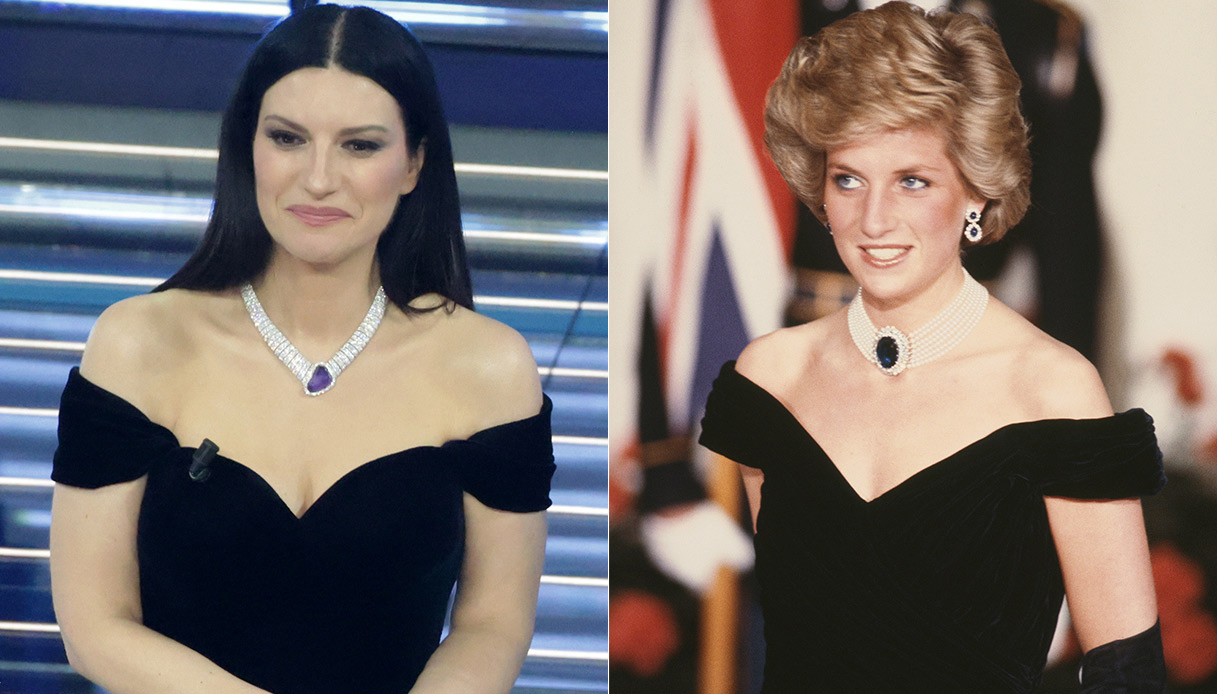 Laura Pausini a Sanremo 2026, incredibile somiglianza con Lady Diana: look a confronto