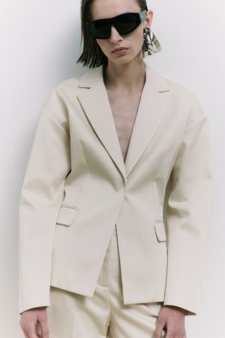 Blazer sciancrato color avorio Patrizia Pepe