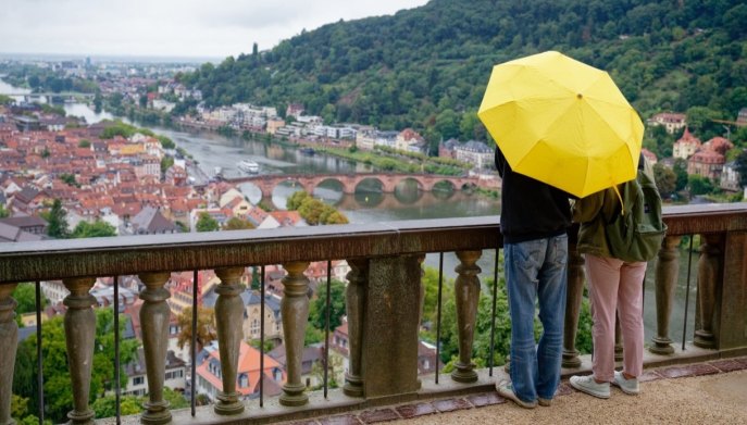 Castello di Heidelberg veduta panoramica