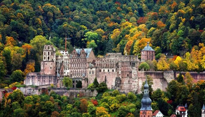 Castello di Heidelberg collina giardini