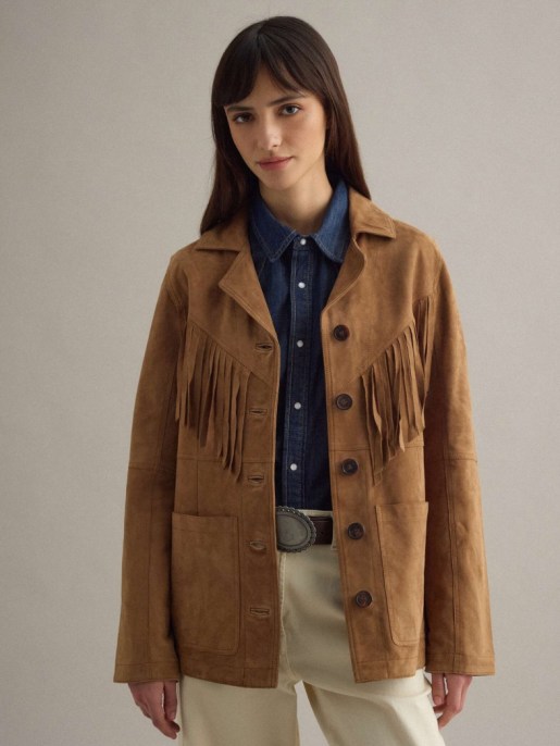 Giacca in suede con frange OVS