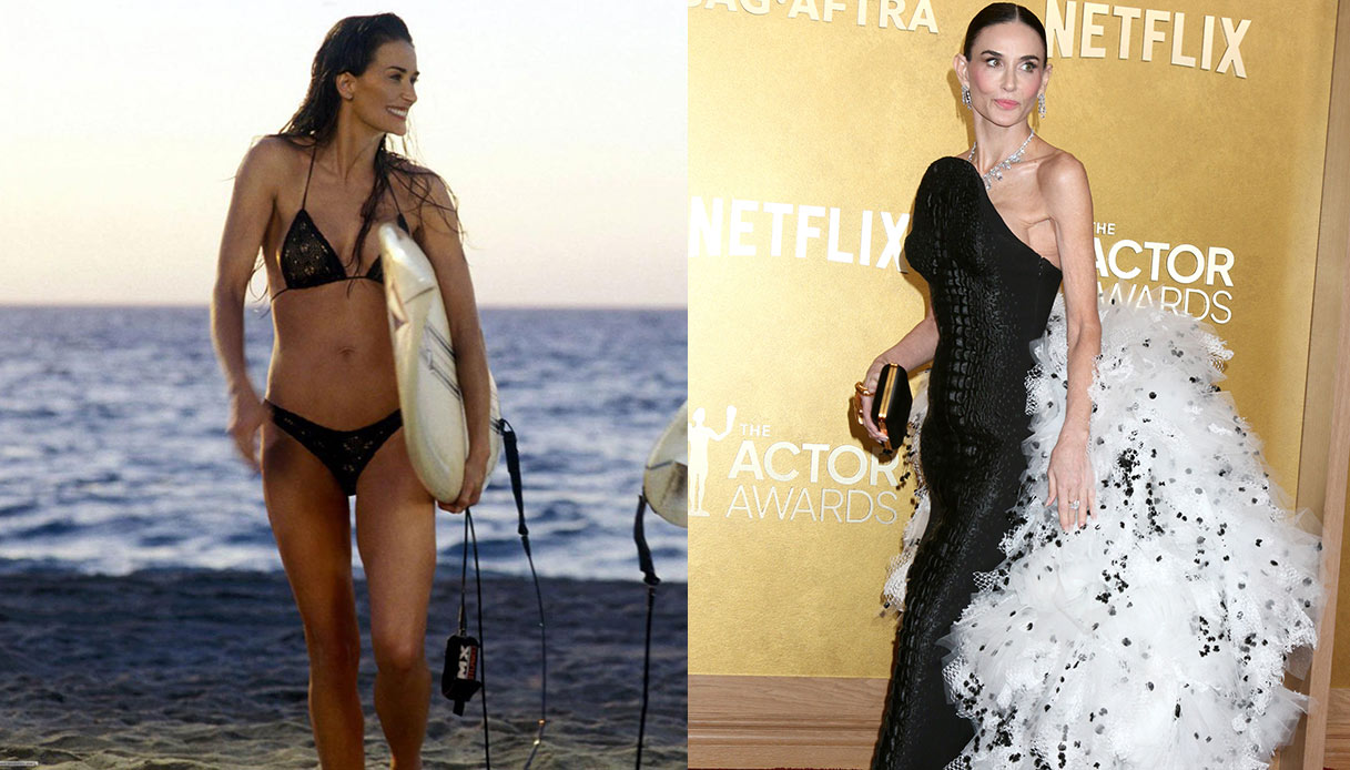 Demi Moore ieri e oggi