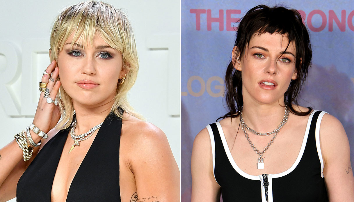 Il mullet delle star: MIley Cyrus nel 2020 e Kristen Stewart nel 2026