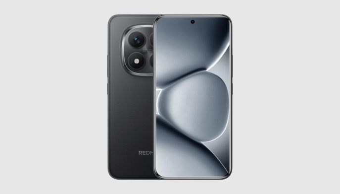 Xiaomi Redmi Note 15 Pro+ grigio con un grande modulo fotografico circolare e scocca satinata.