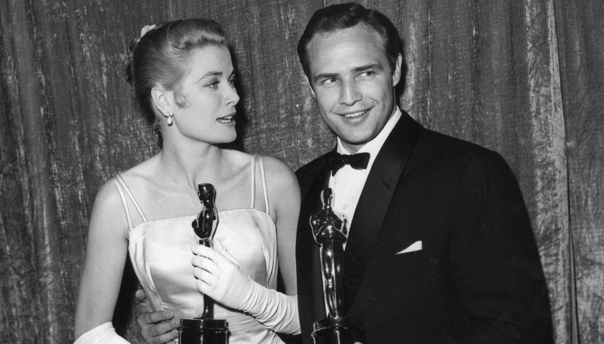 Grace Kelly e Marlon Brando vincitori dell'Oscar nel 1955