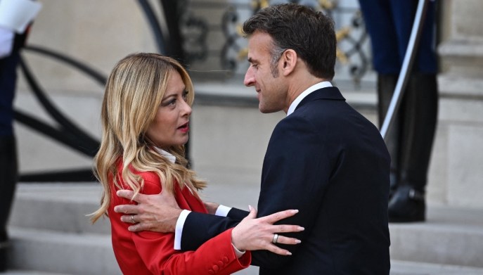 Giorgia Meloni ed Emmanuel Macron