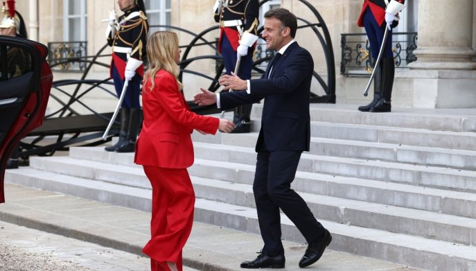 Giorgia Meloni ed Emmanuel Macron