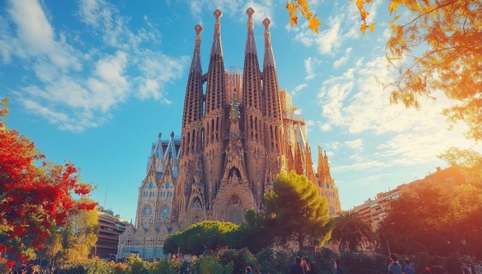 Sagrada Familia Barcellona vista frontale