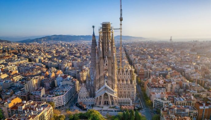 Sagrada Familia lavori in corso