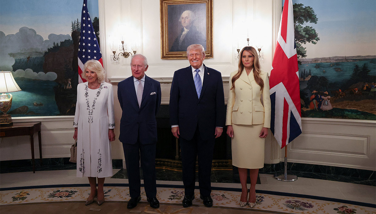 Camilla Re Carlo Donald Trump Melania Trump