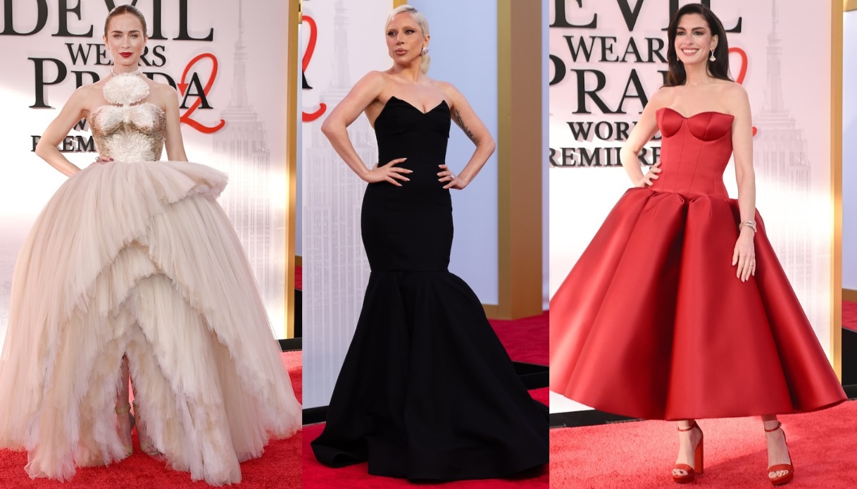 Lady Gaga show alla premiere de Il Diavolo veste Prada 2: Blunt spicca sul rosso di Hathaway e Streep