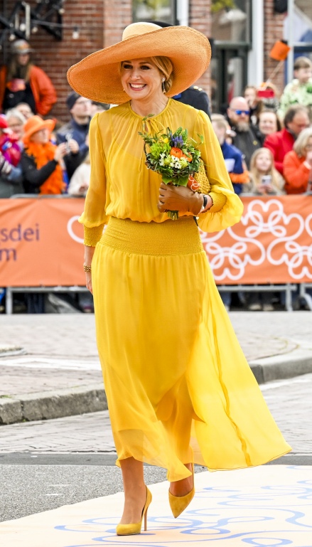 La Regina d'Olanda in chiffon giallo ocra
