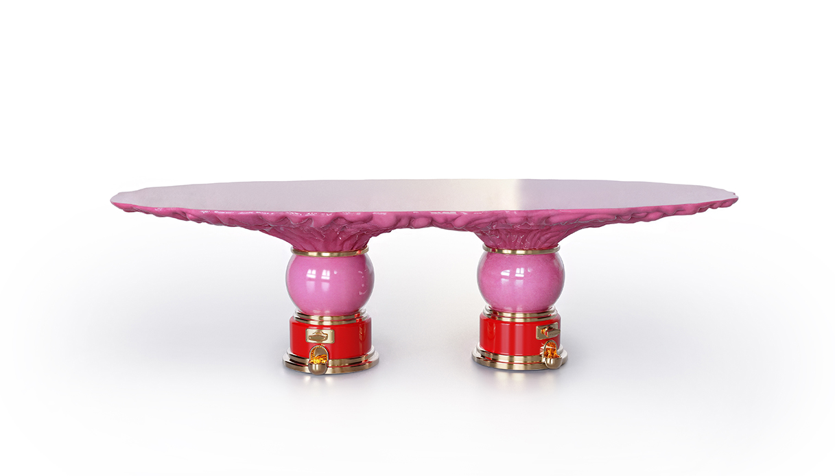 tavolo Soft parade di Job Smeets per Mouromtsev Design Editions esposto a Salone Raritas al Salone del Mobile 2026