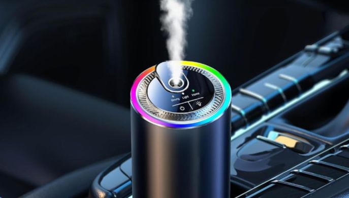 Il diffusore per auto in funzione
