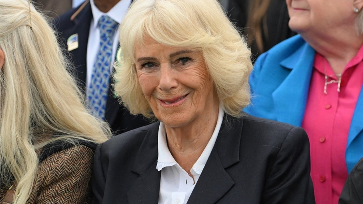 Re Carlo, Camilla si presenta con un insolito tailleur