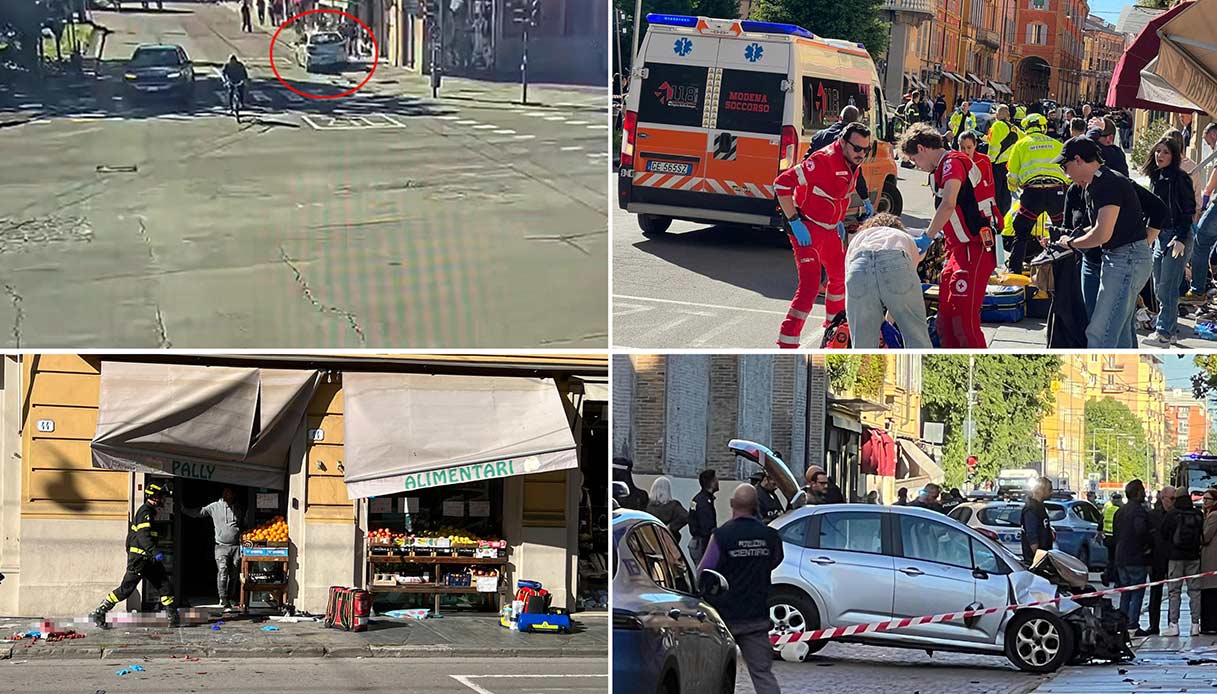Auto contro la folla a Modena: 8 feriti