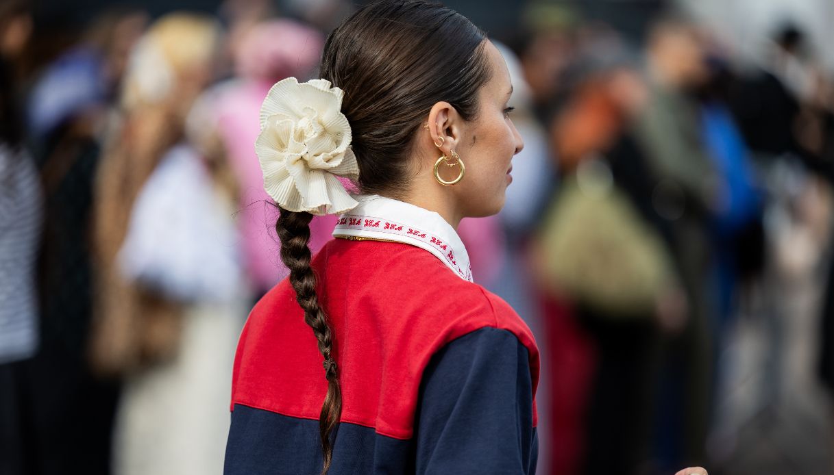 scrunchie con treccia