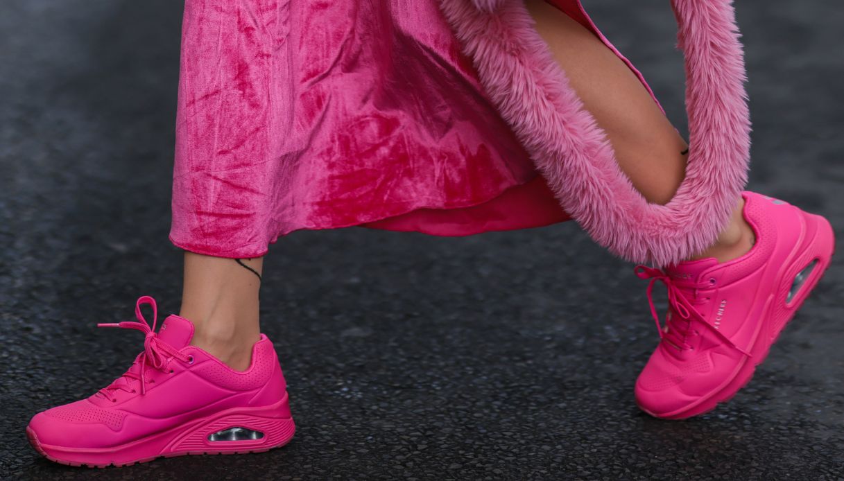 skechers colorate rosa