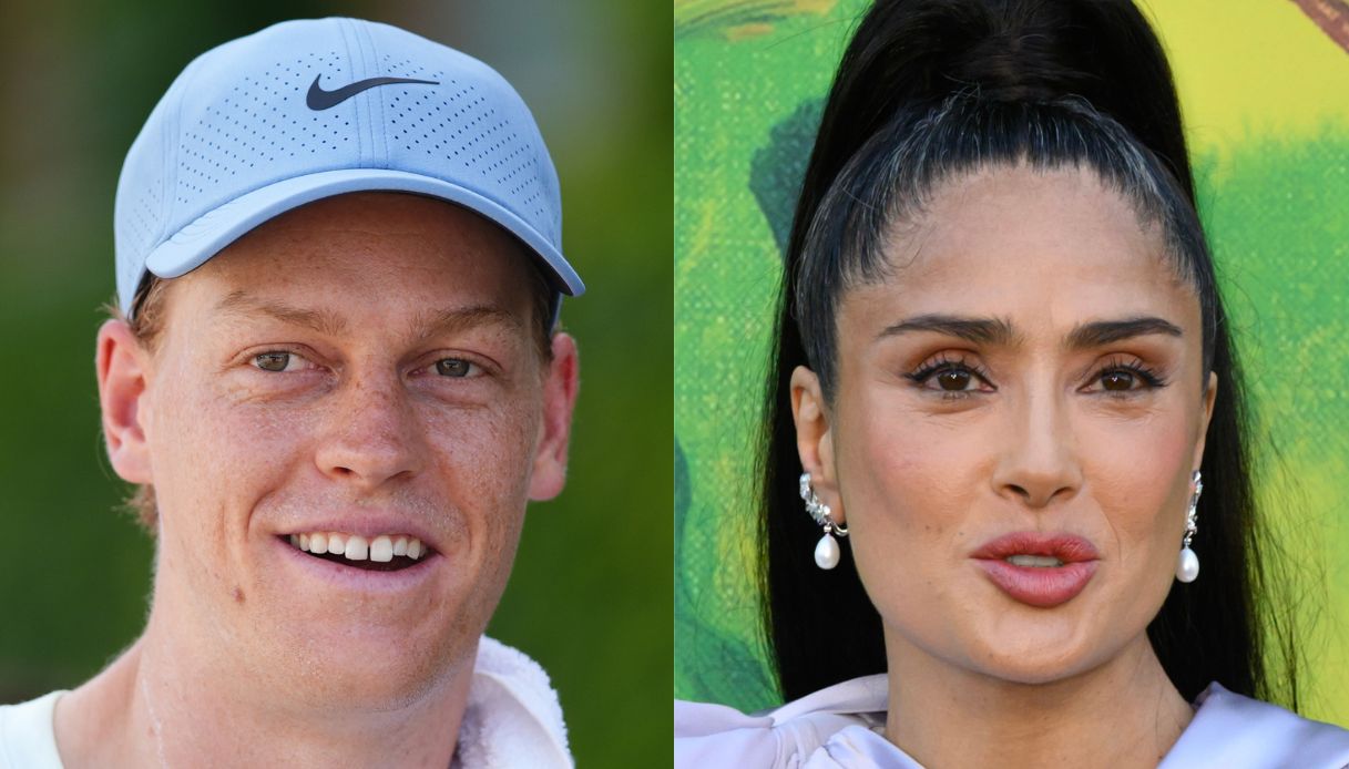 Sinner senza Laila al fianco di Salma Hayek prima di Wimbledon, lei lo oscura con il tocco “wild”