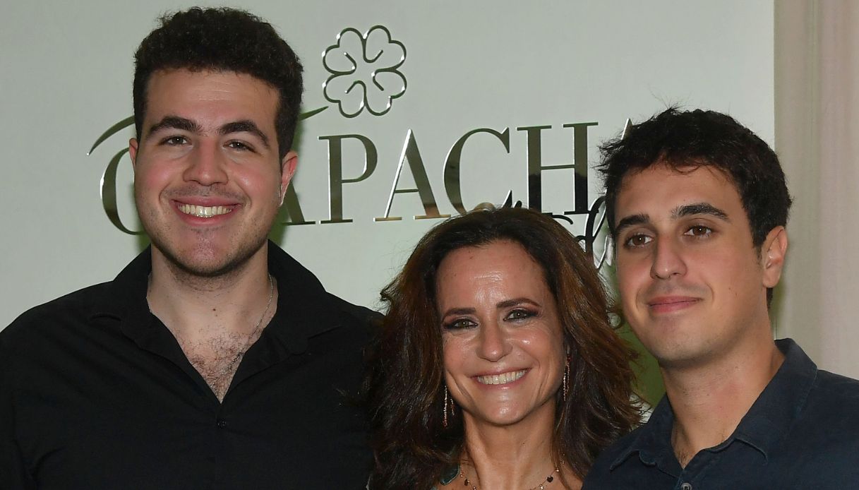 Chiara Giordano con i figli