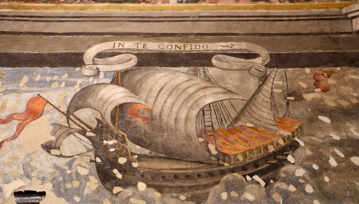 Il dettaglio di un affresco