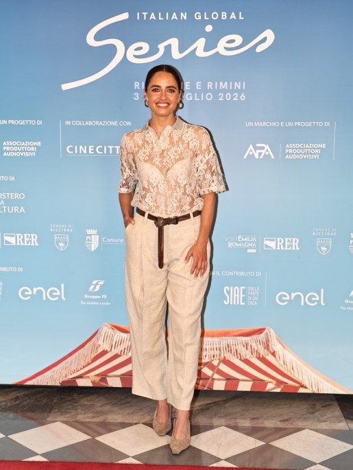 Matilde Gioli all'Italian Global Series 2026, la sorprendente rilettura del pizzo come madrina dell'evento