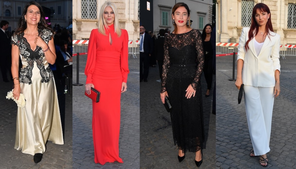 Maria Elena Boschi in pizzo, Eleonora Daniele in rosso: i look della Festa degli 80 anni della Repubblica 