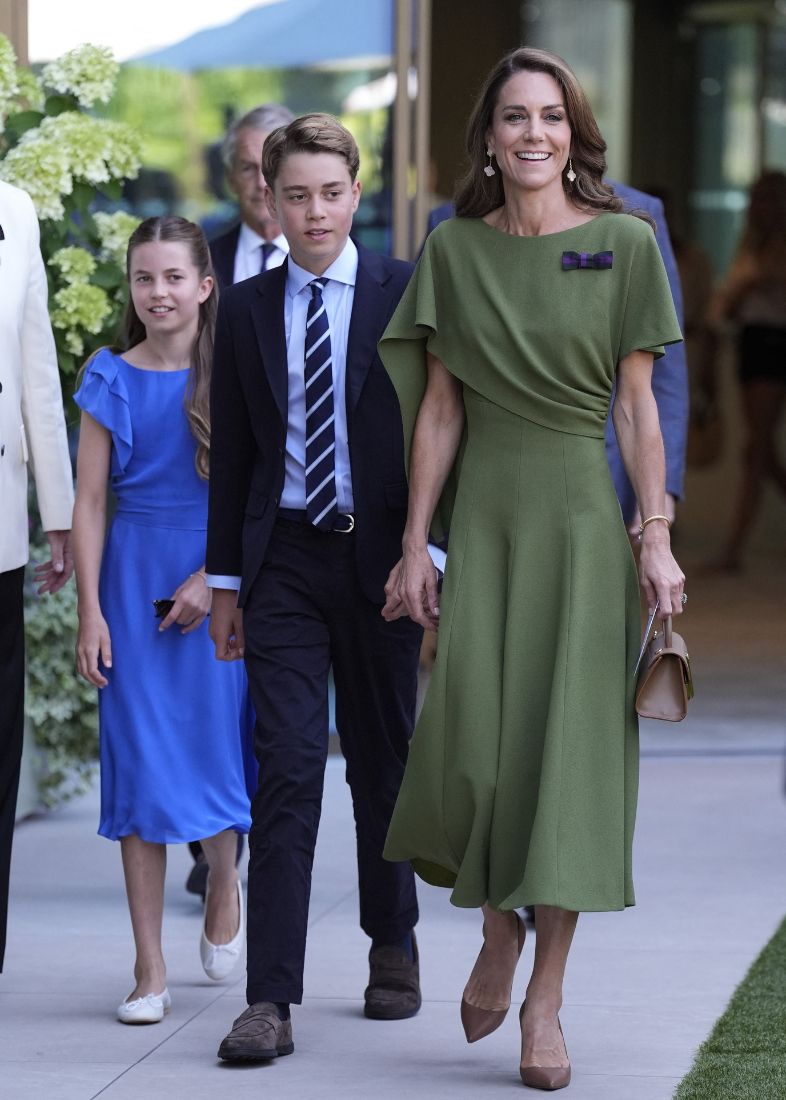 Kate Middleton con i figli a Wimbledon 2026