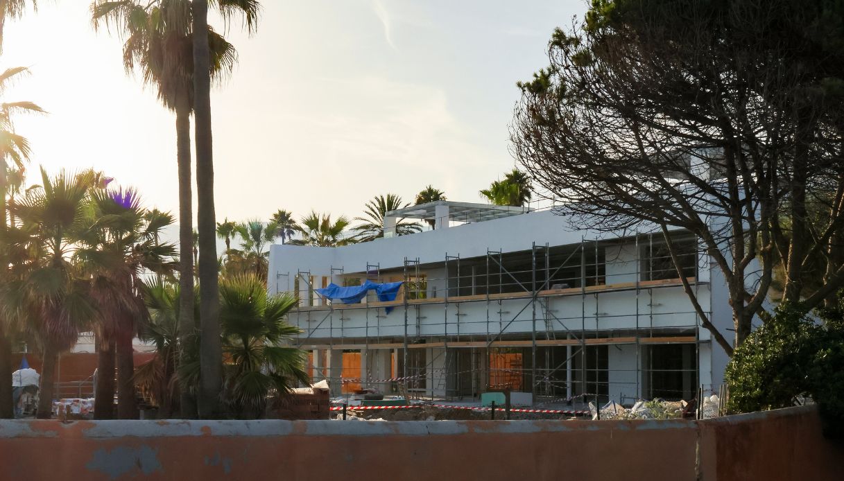 I lavori in corso nella nuova villa di Marbella
