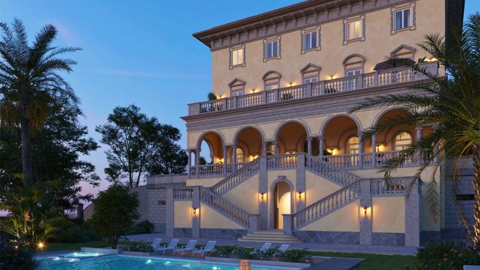 Villa Castagnola, residenza-gioiello con vista sul mare e parco immenso: in vendita a 4,5 milioni