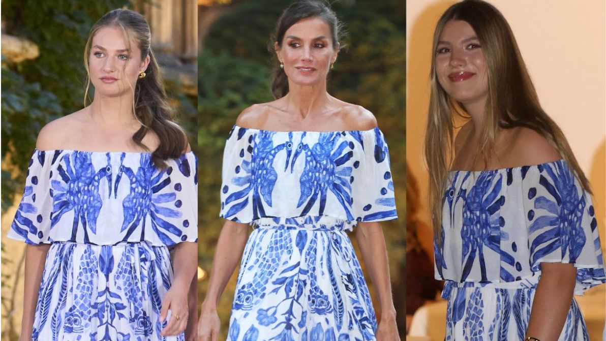 Leonor e Sofia a Maiorca, l’omaggio a Letizia passa dal look: dall’abito “riciclato” alla pochette