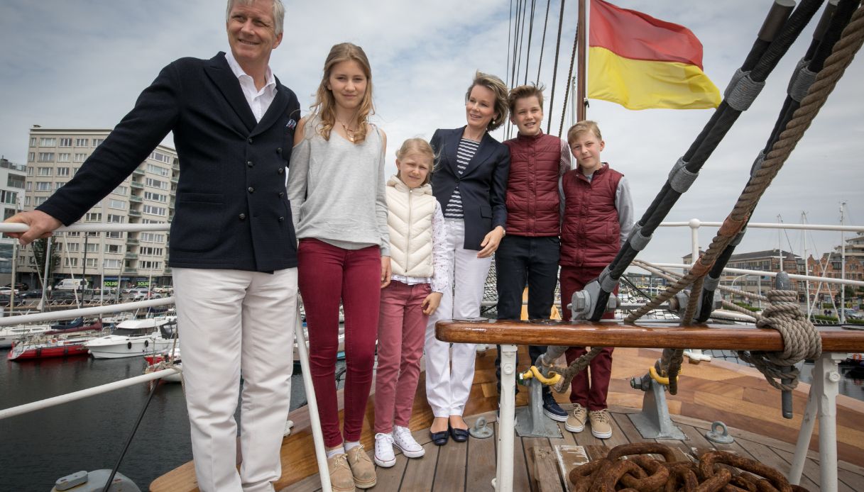 La famiglia reale belga ad Ostenda nel 2017