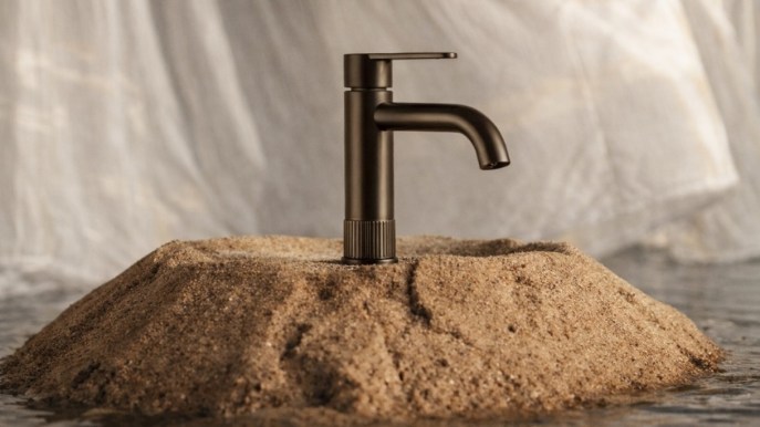 Il rubinetto diventa una scultura