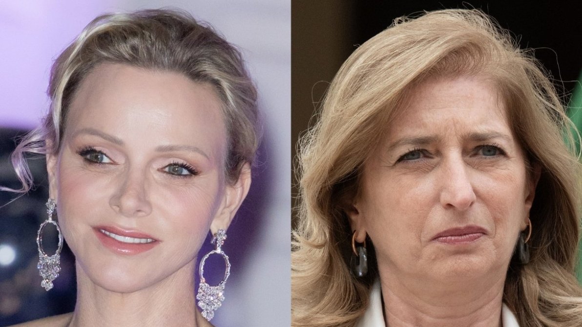 Charlene di Monaco in monospalla prezioso per la cena di gala, l’omaggio a Laura Mattarella
