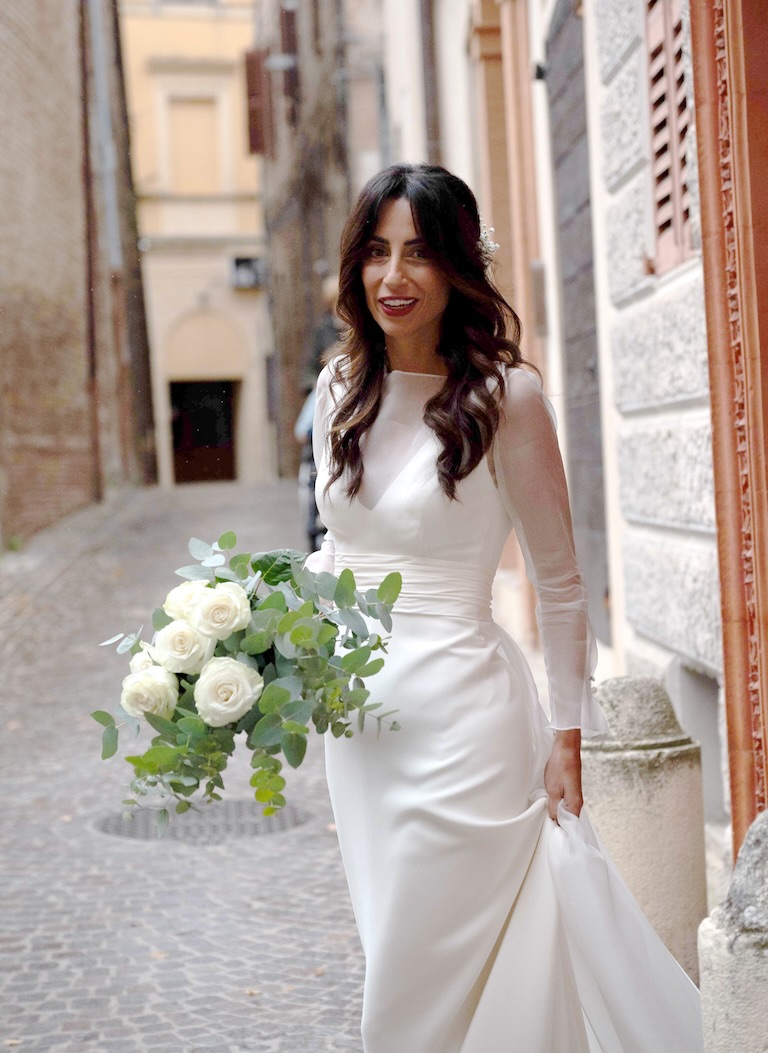 Giorgia Cardinaletti in abito da sposa